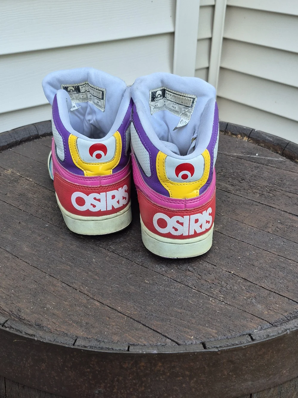 Osiris Women's Multicolor High-Top Sneakers - Blue, Pink, White - Picture 3 of 12